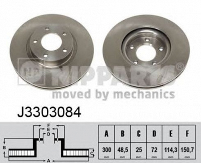 NIPPARTS j3303084 -  Тормозной диск