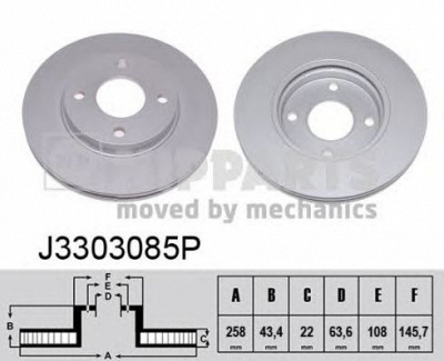 NIPPARTS j3303085p -  Тормозной диск