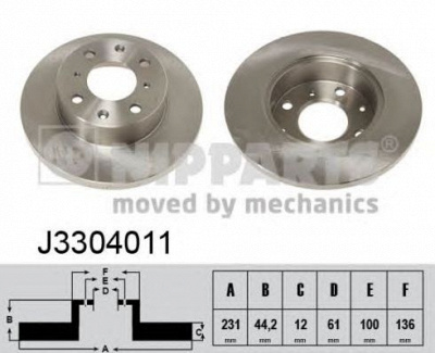 NIPPARTS j3304011 -  Тормозной диск