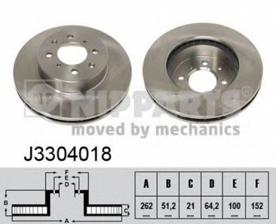 NIPPARTS j3304018 -  Тормозной диск