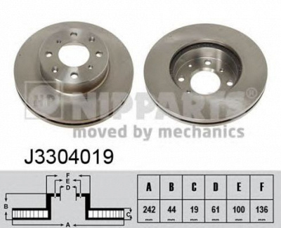 NIPPARTS j3304019 -  Тормозной диск
