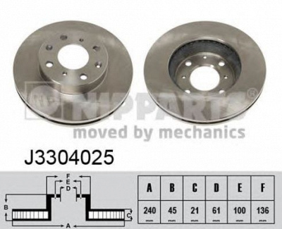 NIPPARTS j3304025 -  Тормозной диск