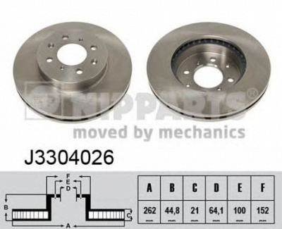 NIPPARTS j3304026 -  Тормозной диск