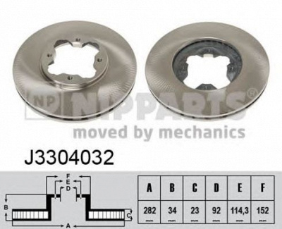 NIPPARTS j3304032 -  Тормозной диск