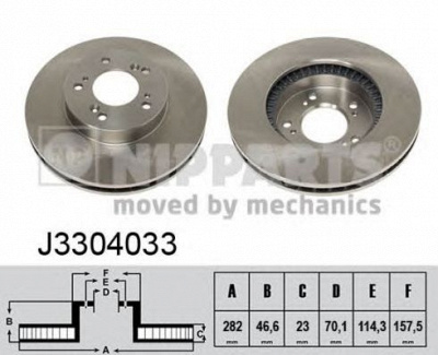 NIPPARTS j3304033 -  Тормозной диск