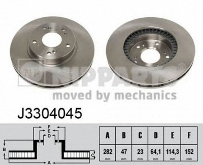 NIPPARTS j3304045 -  Тормозной диск