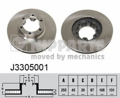NIPPARTS j3305001 -  Тормозной диск
