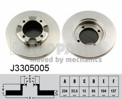 NIPPARTS j3305005 -  Тормозной диск