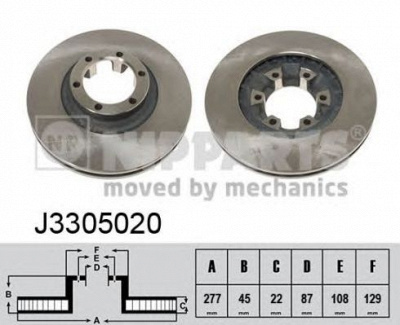 NIPPARTS j3305020 -  Тормозной диск
