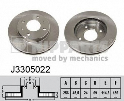 NIPPARTS j3305022 -  Тормозной диск