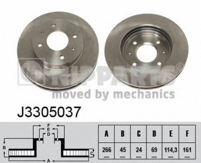 NIPPARTS j3305037 -  Тормозной диск