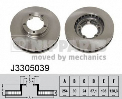 NIPPARTS j3305039 -  Тормозной диск