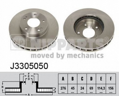 NIPPARTS j3305050 -  Тормозной диск