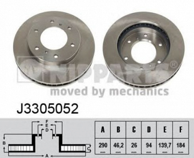 NIPPARTS j3305052 -  Тормозной диск