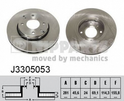 NIPPARTS j3305053 -  Тормозной диск
