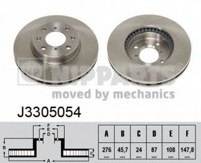 NIPPARTS j3305054 -  Тормозной диск