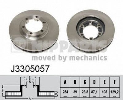 NIPPARTS j3305057 -  Тормозной диск