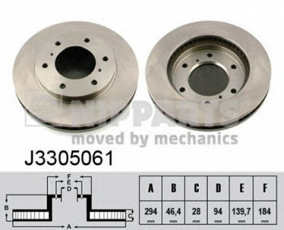 NIPPARTS j3305061 -  Тормозной диск