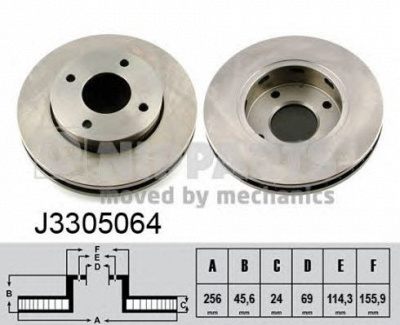 NIPPARTS j3305064 -  Тормозной диск