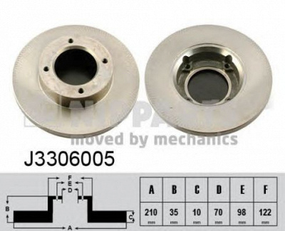 NIPPARTS j3306005 -  Тормозной диск
