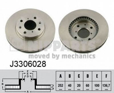 NIPPARTS j3306028 -  Тормозной диск