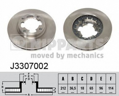 NIPPARTS j3307002 -  Тормозной диск