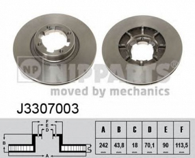NIPPARTS j3307003 -  Тормозной диск