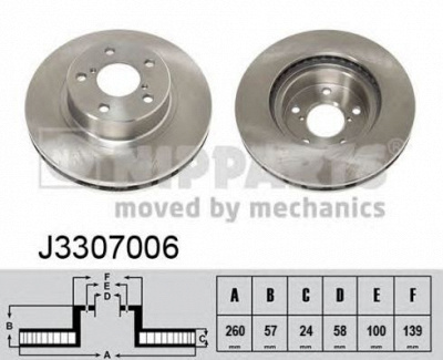 NIPPARTS j3307006 -  Тормозной диск