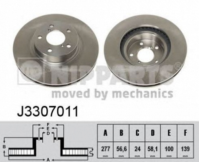 NIPPARTS j3307011 -  Тормозной диск
