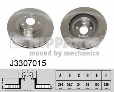 NIPPARTS j3307015 -  Тормозной диск