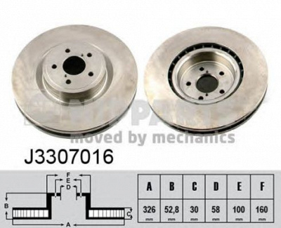 NIPPARTS j3307016 -  Тормозной диск