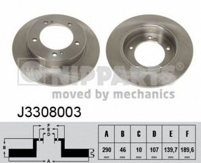 NIPPARTS j3308003 -  Тормозной диск