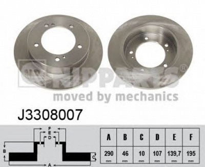 NIPPARTS j3308007 -  Тормозной диск