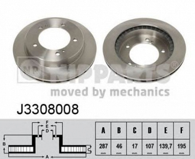 NIPPARTS j3308008 -  Тормозной диск