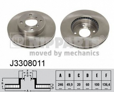 NIPPARTS j3308011 -  Тормозной диск