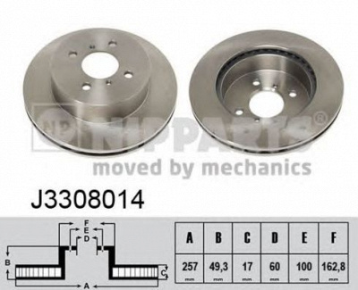 NIPPARTS j3308014 -  Тормозной диск