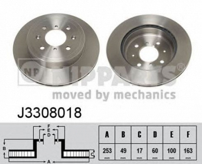 NIPPARTS j3308018 -  Тормозной диск