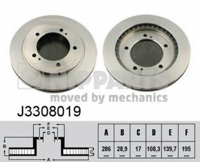 NIPPARTS j3308019 -  Тормозной диск