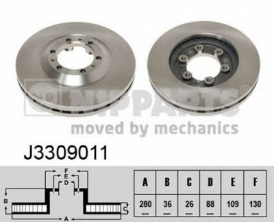 NIPPARTS j3309011 -  Тормозной диск