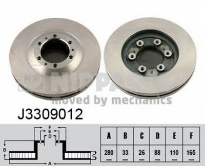 NIPPARTS j3309012 -  Тормозной диск