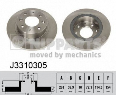 NIPPARTS j3310305 -  Тормозной диск