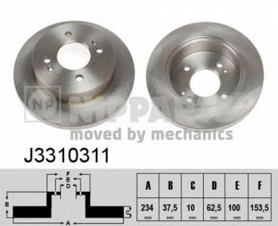 NIPPARTS j3310311 -  Тормозной диск