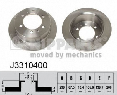 NIPPARTS j3310400 -  Тормозной диск