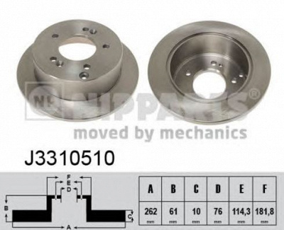 NIPPARTS j3310510 -  Тормозной диск
