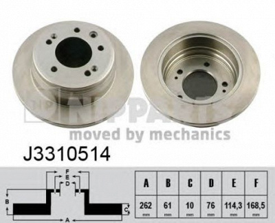 NIPPARTS j3310514 -  Тормозной диск