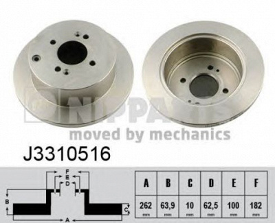 NIPPARTS j3310516 -  Тормозной диск