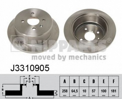NIPPARTS j3310905 -  Тормозной диск