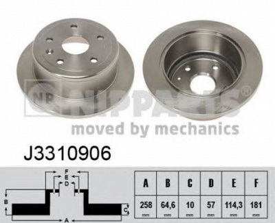 NIPPARTS j3310906 -  Тормозной диск