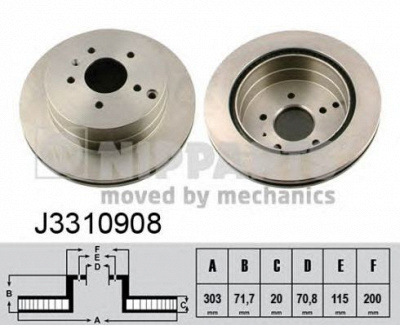 NIPPARTS j3310908 -  Тормозной диск