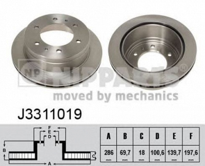 NIPPARTS j3311019 -  Тормозной диск